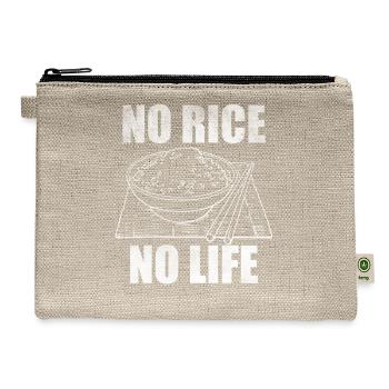 No rice no life - Hemp Carry All Pouch - natural - Front