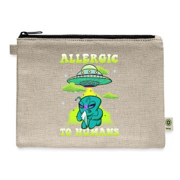 Aliens Allergic to Humans - Hemp Carry All Pouch - natural - Front