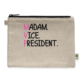 Madam Vice President - Hemp Carry All Pouch - natural - Front