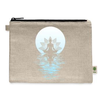 Yogi Yogini Health Meditation Outfits Girls Women - Hemp Carry All Pouch - natural - Front