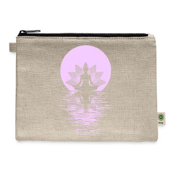 Yogi Yogini Health Meditation Outfits Girls Women - Hemp Carry All Pouch - natural - Front