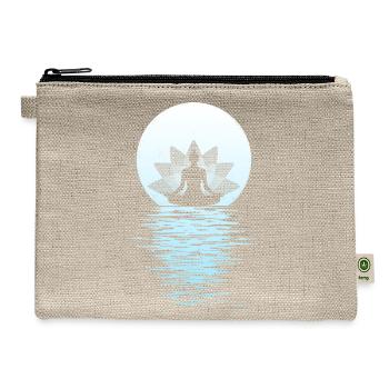 Yogi Yogini Health Meditation Outfits Girls Women - Hemp Carry All Pouch - natural - Front