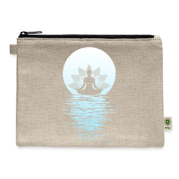 Yogi Yogini Health Meditation Outfits Girls Women - Hemp Carry All Pouch - natural - Front