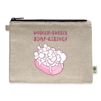 Soap Maker Soap Saponification Soap Making Bubbles - Hemp Carry All Pouch - natural - Front