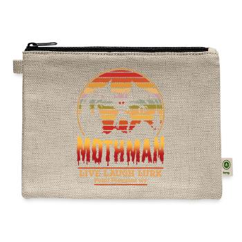 Mothman Live Laugh Lurk Point Pleasant Wv Apparel - Hemp Carry All Pouch - natural - Front