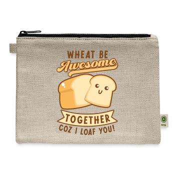 Bread Baking Bakery Pastry Loaf Bread Baker Wheat - Hemp Carry All Pouch - natural - Front
