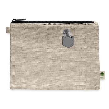 Karaoke Singer Microphone Vocalist - Hemp Carry All Pouch - natural - Front