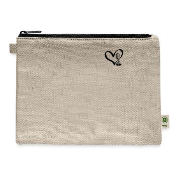 Podcast Heart Podcast Microphone Podcast Host Podc - Hemp Carry All Pouch - natural - Front