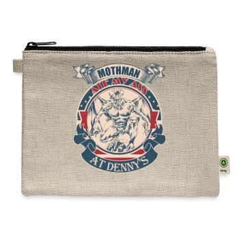 Mothman Ate My Ass at Denny's vintage - Hemp Carry All Pouch - natural - Front