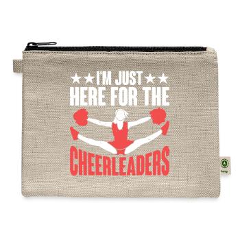 I'm Just Here For The Cheerleaders 8 - Hemp Carry All Pouch - natural - Front