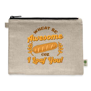 Bread Baking Bakery Pastry Loaf Bread Baker Wheat - Hemp Carry All Pouch - natural - Front