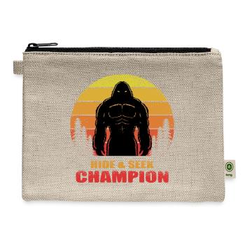 Undefeated Hide and Seek World Champion - Hemp Carry All Pouch - natural - Front