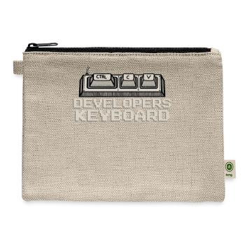 Developer Coder Funny Programming Humor Software - Hemp Carry All Pouch - natural - Front
