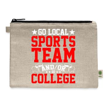 Go Local Sports Team And/Or Go College 10 - Hemp Carry All Pouch - natural - Front