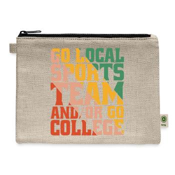 Go Local Sports Team And/Or Go College 11 - Hemp Carry All Pouch - natural - Front