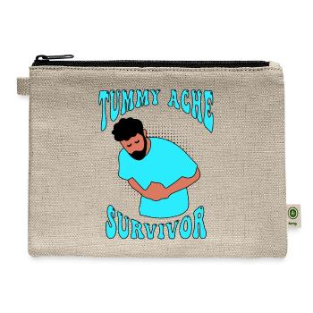 Tummy Ache Survivor - Hemp Carry All Pouch - natural - Front