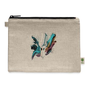 AV Technician Sound Waves Microphone Audio Music - Hemp Carry All Pouch - natural - Front