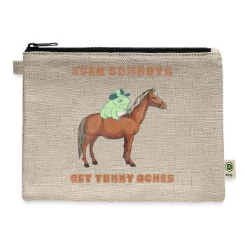 Even cowboys get tummy aches - Hemp Carry All Pouch - natural - Front