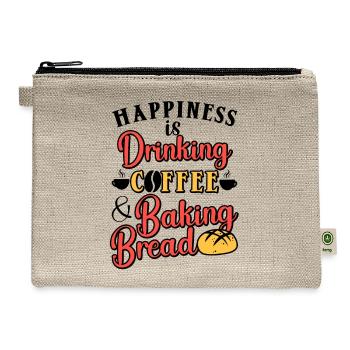 Baking Bread Drinking Coffee Caffeine Bread Baker - Hemp Carry All Pouch - natural - Front
