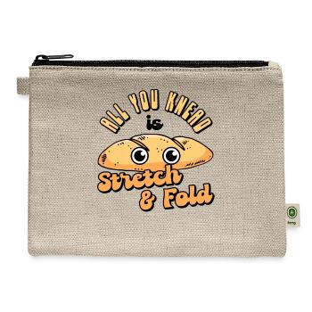 Bread Baking Cute Knead Bakery Pastry Bread Baker - Hemp Carry All Pouch - natural - Front