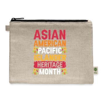 Asian Pacific Islander Heritage Month - Hemp Carry All Pouch - natural - Front