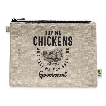 Chickens & Government - Hemp Carry All Pouch - natural - Front