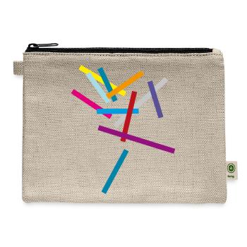 Modern Minimal ABSTRACT - Hemp Carry All Pouch - natural - Front