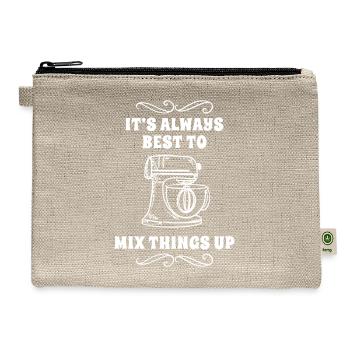 IT'S ALWAYS BEST TO MIX THINGS UP - Hemp Carry All Pouch - natural - Front