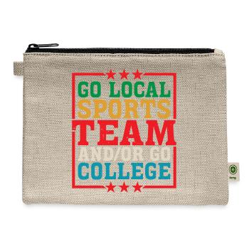 Go Local Sports Team And/Or Go College 16 - Hemp Carry All Pouch - natural - Front