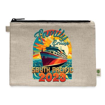 Family Cruise South Pacific 2023 - Hemp Carry All Pouch - natural - Front