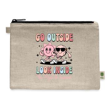 Go Outside To Look Inside You Might Be Surprised - Hemp Carry All Pouch - natural - Front