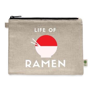 Life of Ramen Funny Ramen life - Hemp Carry All Pouch - natural - Front