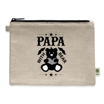 Papa Bear - Hemp Carry All Pouch - natural - Front
