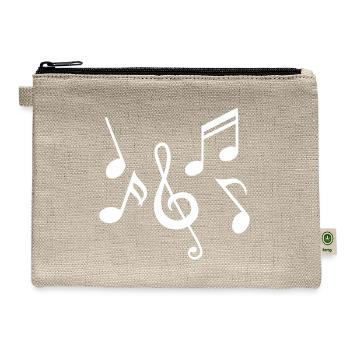 Music notes - Hemp Carry All Pouch - natural - Front