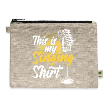 This Is My Singing Microphone Speaker Karaoke - Hemp Carry All Pouch - natural - Front