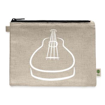 Ukulele Drawing Ukulele Enthusiast - Hemp Carry All Pouch - natural - Front