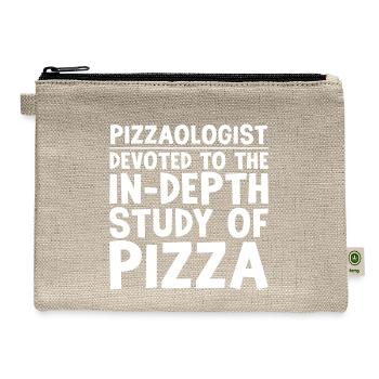 Pizzaologist, To The In-Depth Study Of Pizza - Hemp Carry All Pouch - natural - Front
