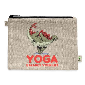 Yogi Yogini Health Meditation Outfits Girls Women - Hemp Carry All Pouch - natural - Front