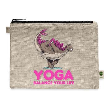 Yogi Yogini Health Meditation Outfits Girls Women - Hemp Carry All Pouch - natural - Front