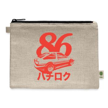 Ae86 Initial D Drift Jdm Toyota - Hemp Carry All Pouch - natural - Front