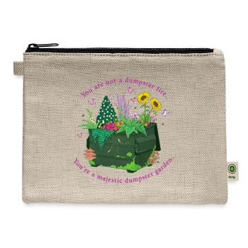Dumpster Fire T ShirtDumpster Garden - Hemp Carry All Pouch - natural - Front