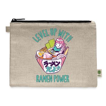 Level up with Ramenpower - Hemp Carry All Pouch - natural - Front