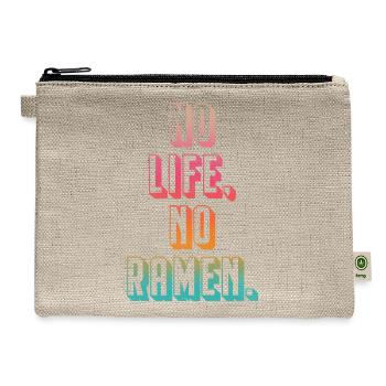 No life no ramen - Hemp Carry All Pouch - natural - Front