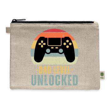 Dad Level Unlocked - Hemp Carry All Pouch - natural - Front