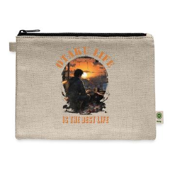 Otaku life is the best life - Hemp Carry All Pouch - natural - Front