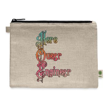 Here queer engineer - Hemp Carry All Pouch - natural - Front