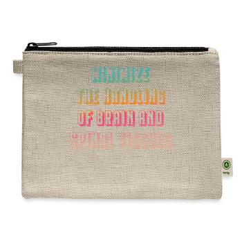 Minimize the handling of brain and spinal tissues - Hemp Carry All Pouch - natural - Front