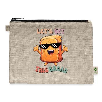 LET'S GET THIS BREAD - Hemp Carry All Pouch - natural - Front