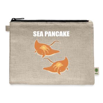 Sea Pancake Pun Maker Gift - Hemp Carry All Pouch - natural - Front