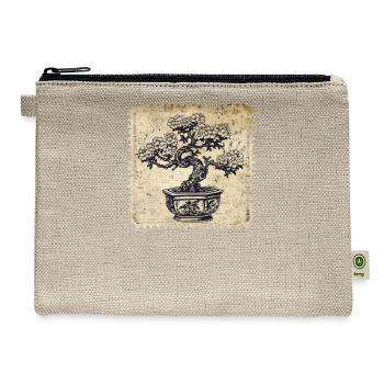 Bonsai tree bonsai-plants Vintage Bonsai-pots - Hemp Carry All Pouch - natural - Front